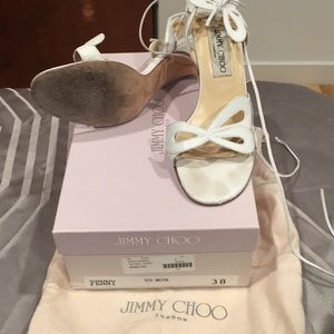 Jimmy Choo white heels
